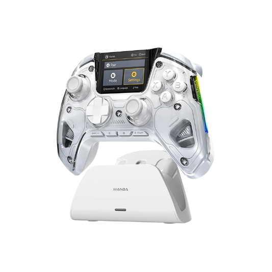 Wireless Hall Effect Gaming Controller with Charging Dock White