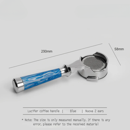 58mm Blue Bottomless Portafilter Dual Ear Nuova Fit