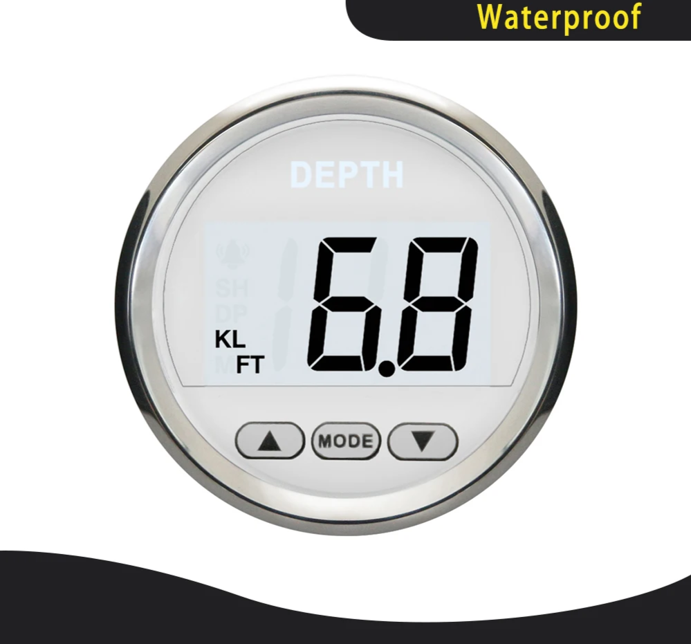 52mm WS Digital Depth Indicator for Boats and Yachts