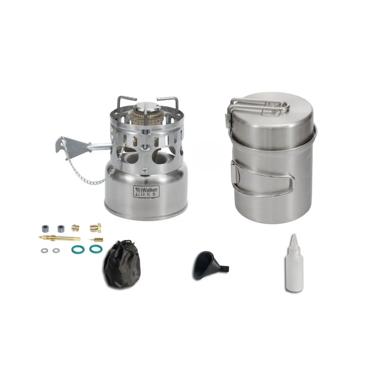 Portable Camping Cooking Set with Gas Stove & Pots