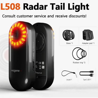 L508 Bicycle Radar Tail Light Waterproof Rechargeable LED