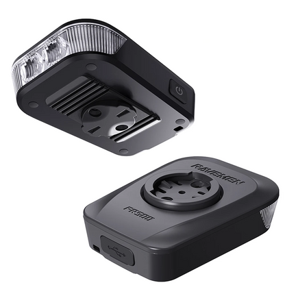USB Rechargeable 600LM Bike Light GPS Mount Safety Light Black