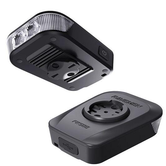 USB Rechargeable 600LM Bike Light GPS Mount Safety Light Black