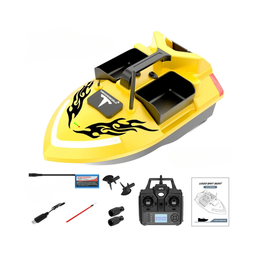 Mini RC Bait Boat 5200mAh Battery V020 Yellow
