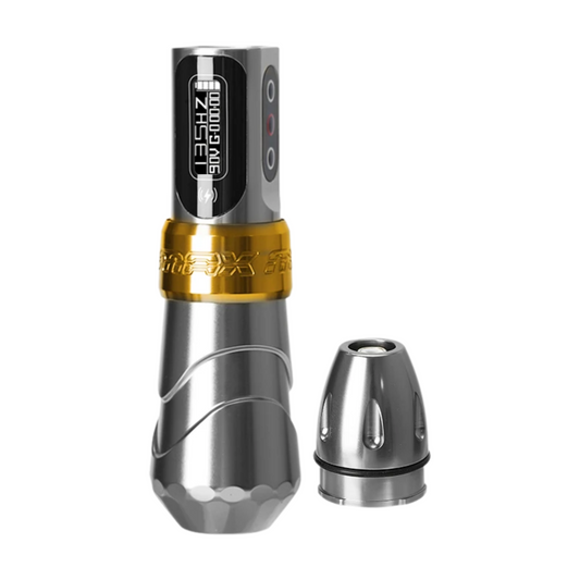 Glossy Gray Wireless Tattoo Pen with 2400mAh Battery