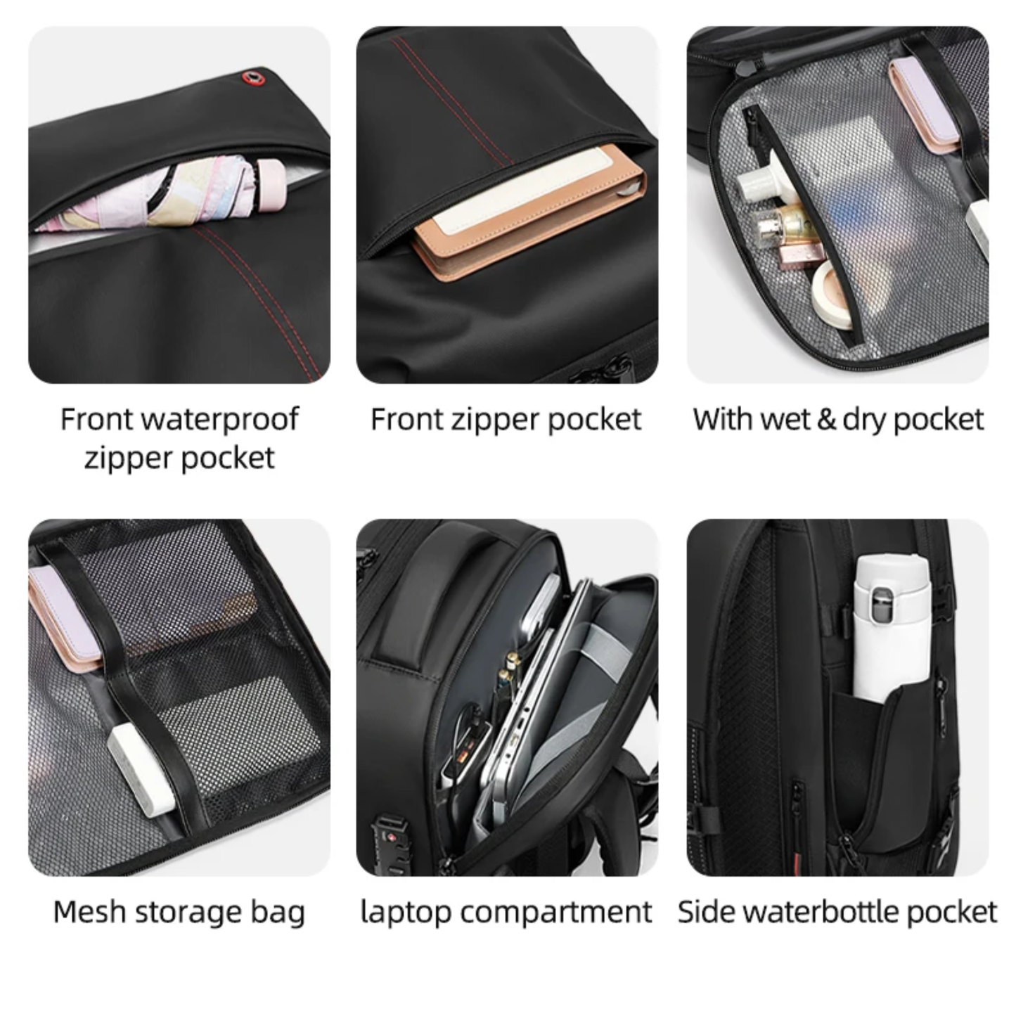 Portable Travel Laptop Backpack 16 Inch with Pump