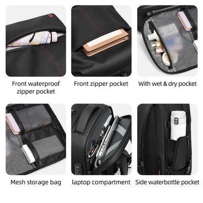 Portable Travel Laptop Backpack 16 Inch with Pump