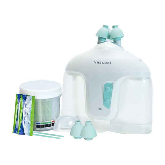 White Electric Nasal Irrigation System with 50 SaltPods
