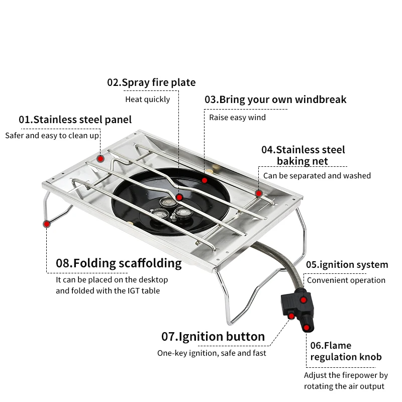 Portable Outdoor Tabletop Stove High-Power Folding Burner