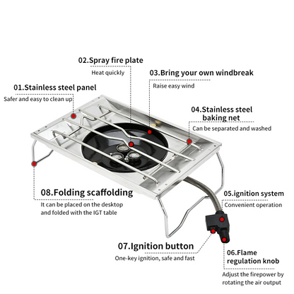 Portable Outdoor Tabletop Stove High-Power Folding Burner