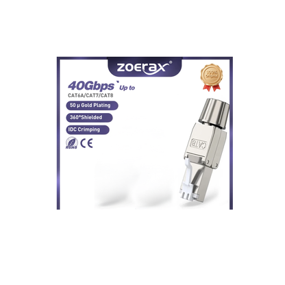 RJ45 Ethernet Connector Toolless Cat8 Plug