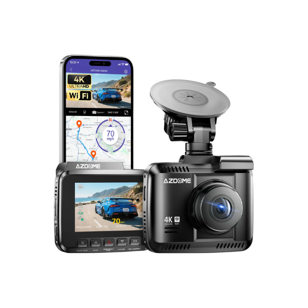 4K Car Dash Camera with GPS WiFi WDR & G-Sensor