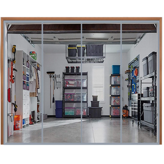 Door Insect Screen Grey Net Curtain Magnetic Garage