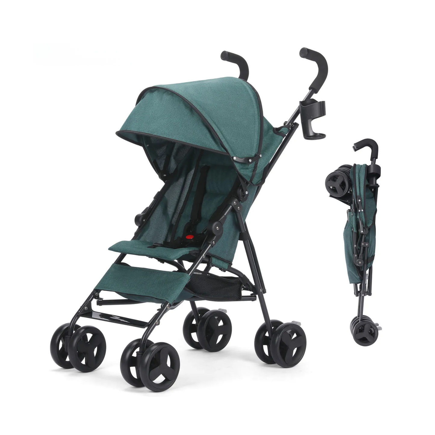 Portable Lightweight Baby Stroller Compact Fold Travel Pushchair Green