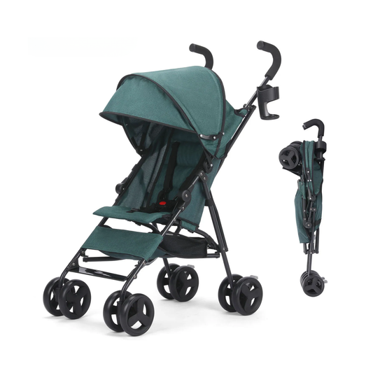 Portable Lightweight Baby Stroller Compact Fold Travel Pushchair Green