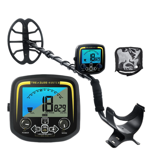 High Sensitivity Metal Detector 11in Coil Waterproof Treasure Hunter
