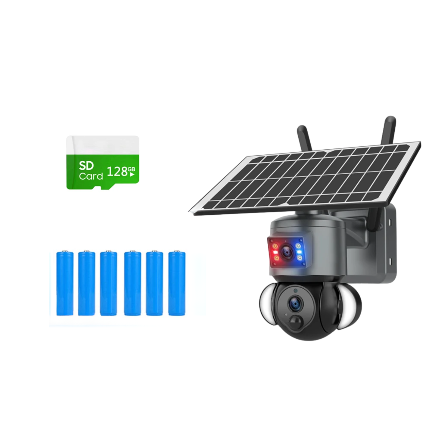 4G Solar Security Camera 8MP 4K Outdoor PTZ 128GB