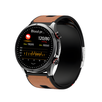Classic Leather Smart Health ECG Watch