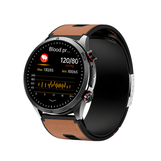 Classic Leather Smart Health ECG Watch