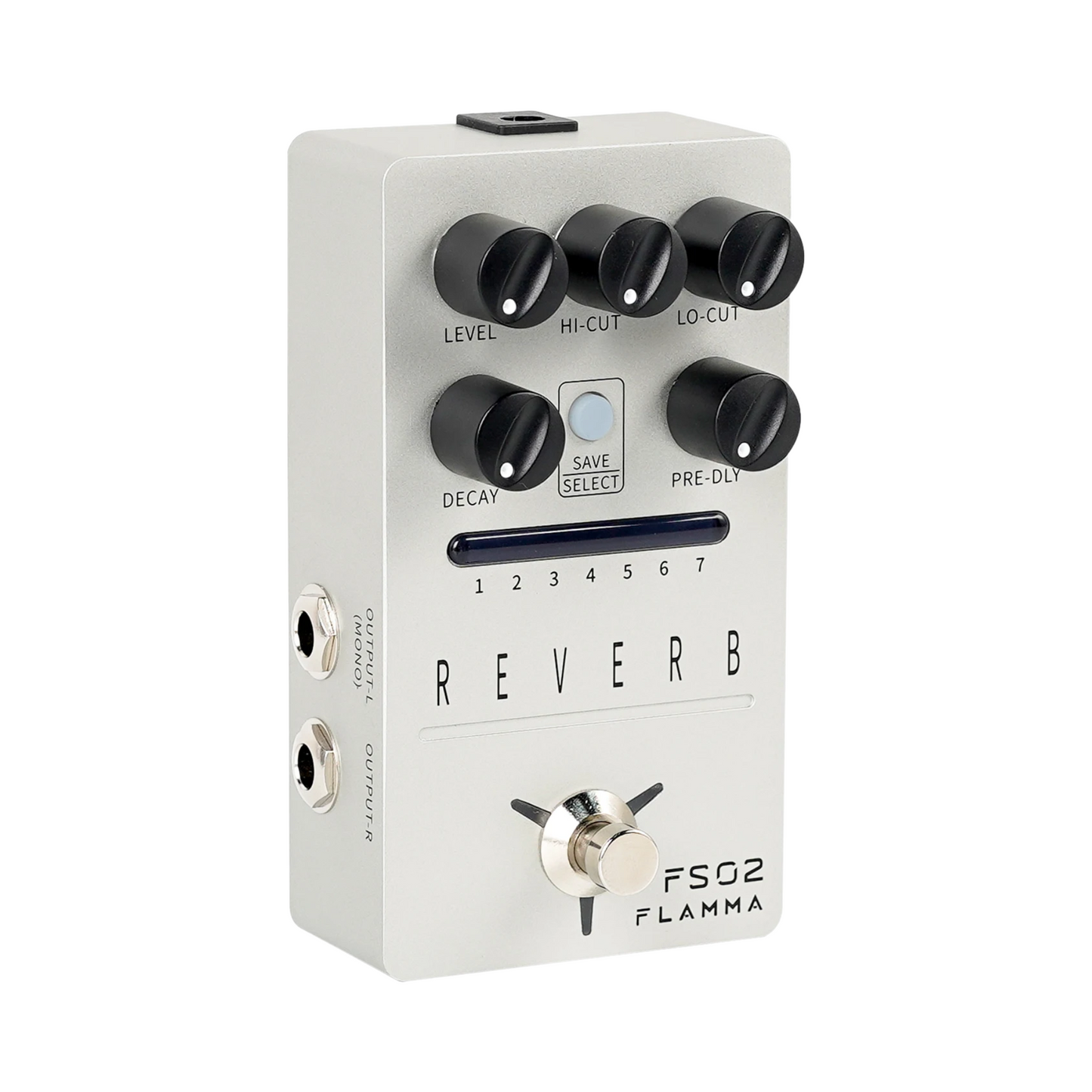 Stereo Reverb Pedal with Spring Reverb and Preset Storage
