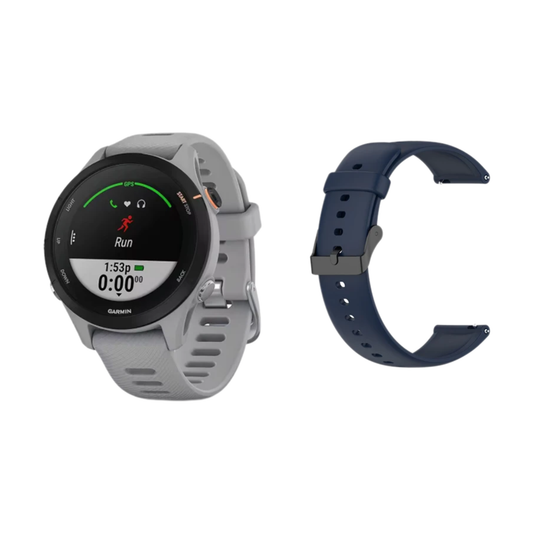 Garmin Forerunner 255 46mm Sports Smartwatch Gray & Blue 14-Day Battery