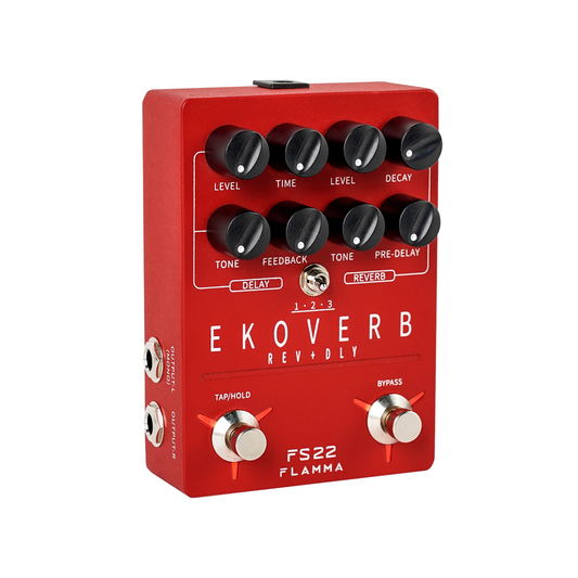Dual Reverb Delay Pedal with Freeze and Trail Function