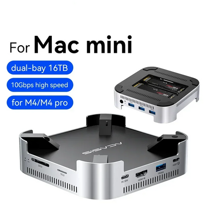 Dual-Bay M.2 NVMe SSD Dock with 4K HDMI