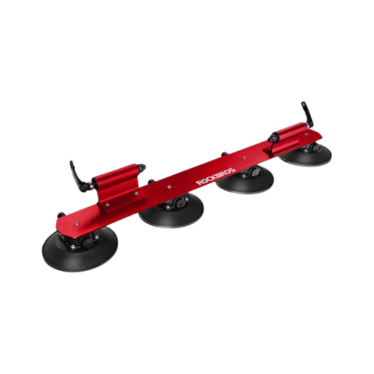 Red Car Roof Suction Bike Carrier for Road & MTB