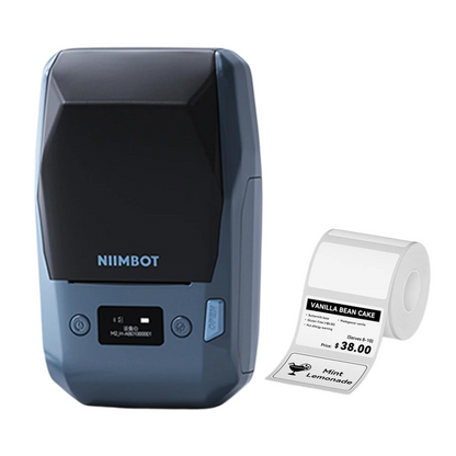 Wireless Thermal Label Printer 300DPI with White Labels
