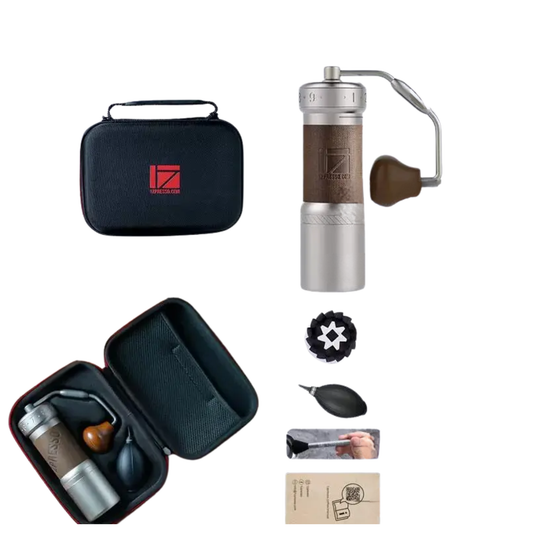 Portable Manual Coffee Grinder Silver with 304 Stainless Burr