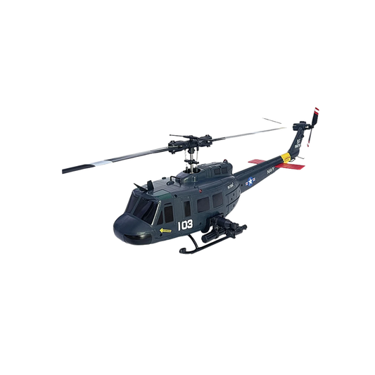 Navy Blue RC Helicopter with Optical Flow Stabilization