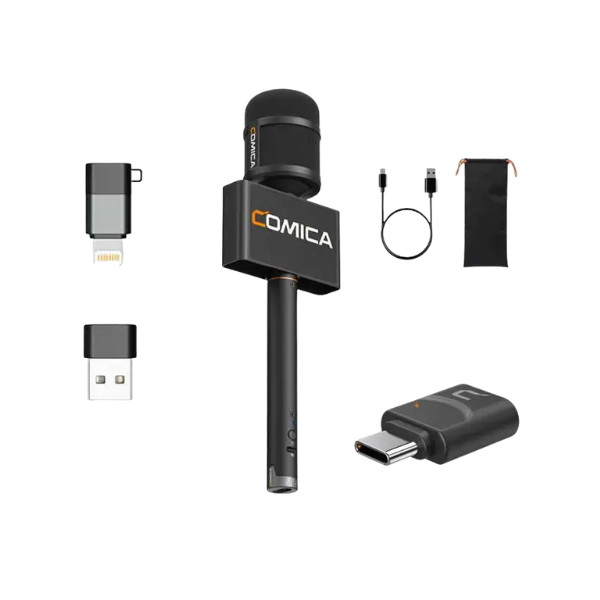 Wireless Interview Microphone with Noise Reduction for Smartphone