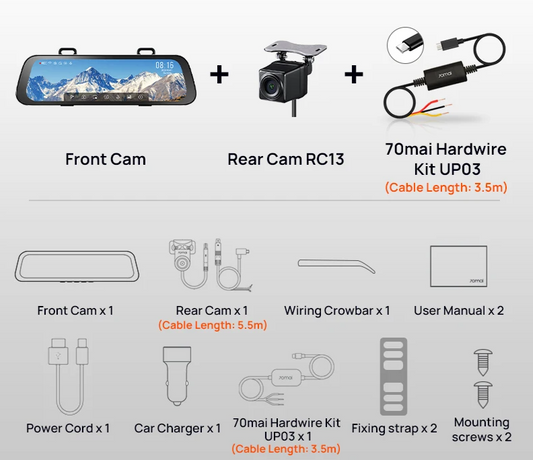 HWK UP03 Dash Cam 64GB SD Card 1080p