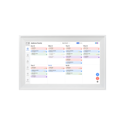 Smart WiFi Touchscreen Digital Calendar 10.1 Inch White