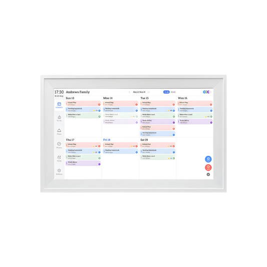Smart WiFi Touchscreen Digital Calendar 10.1 Inch White