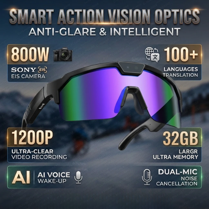 4K Smart Glasses Bluetooth AI Polarized Sport Sunglasses