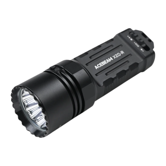 LUXEON HL4X Black Tactical LED Flashlight 8000 Lumens