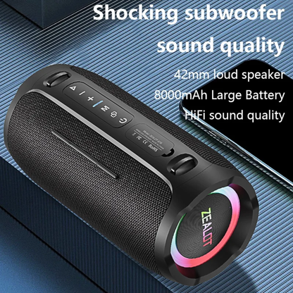 50W Outdoor Bluetooth Speaker with Loud Stereo and Long Battery