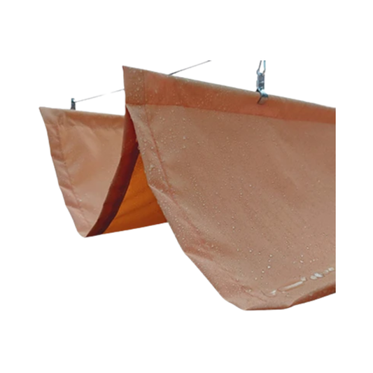 Coffee 3x5m Foldable Wave Pergola Shade Sail Set
