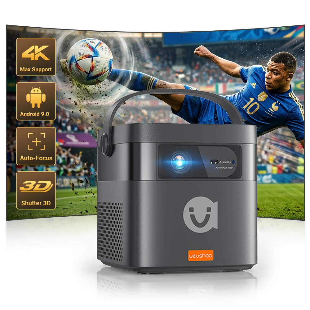 Smart Portable DLP Projector 400 ANSI 3D WiFi