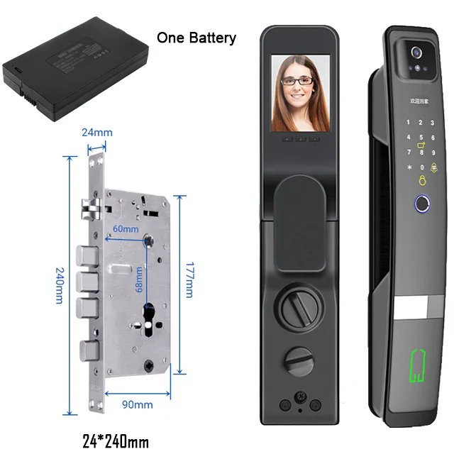 Smart WiFi Fingerprint Door Lock with 3D Face Recognition