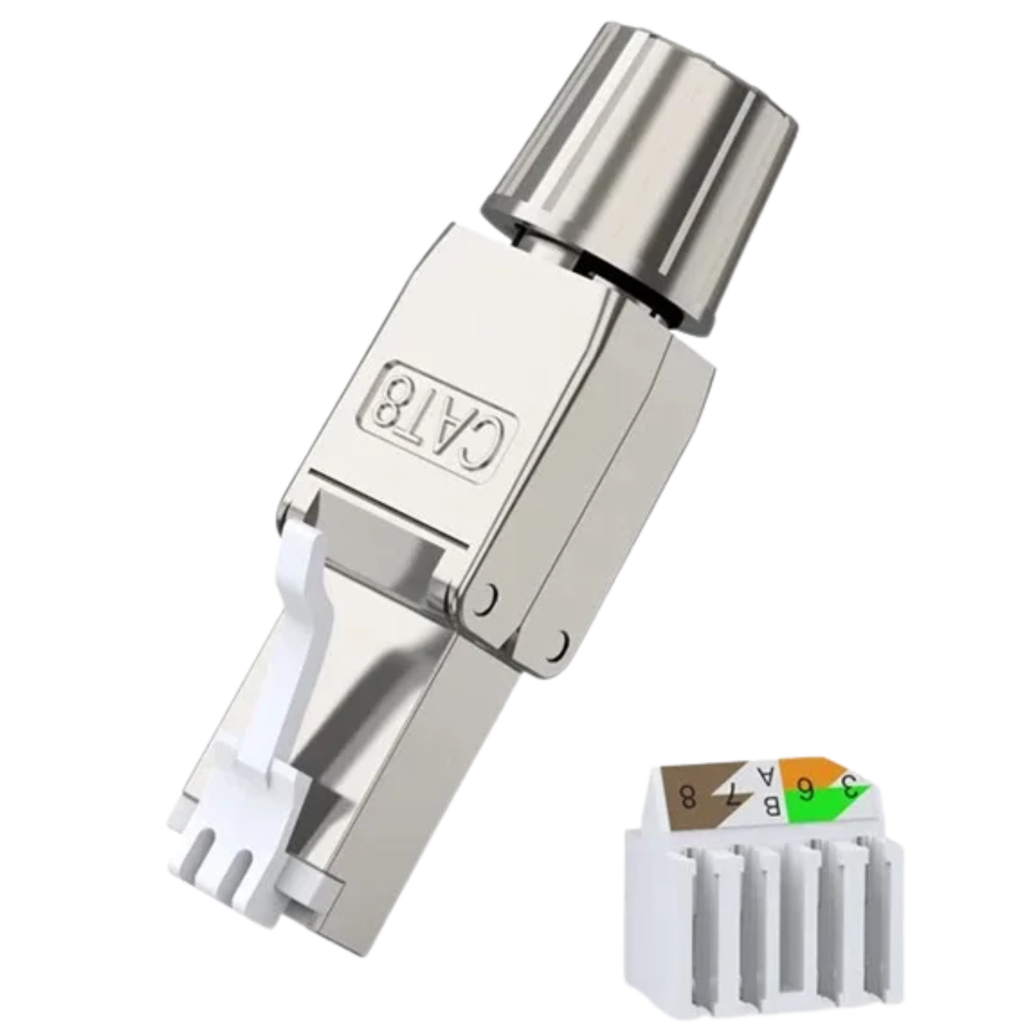 RJ45 Ethernet Connector Toolless Cat8 Plug