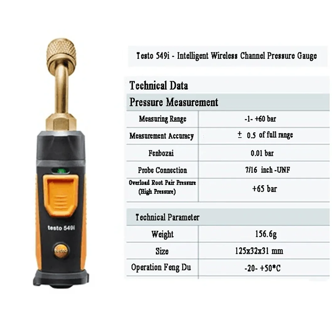 Smart Bluetooth High-Pressure Gauge for Refrigeration Systems