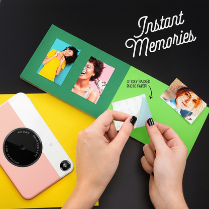 Pink Instant Print Digital Camera with 40 Films