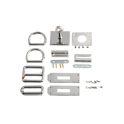 Rectangle Silver Bag Hanger Clasps 5 Set Pack