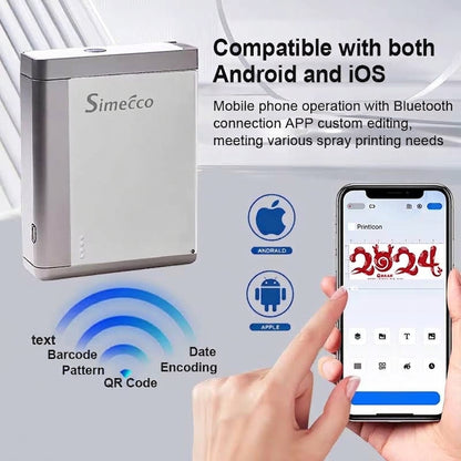 Handheld Inkjet Printer QR Barcode Date Code Printing