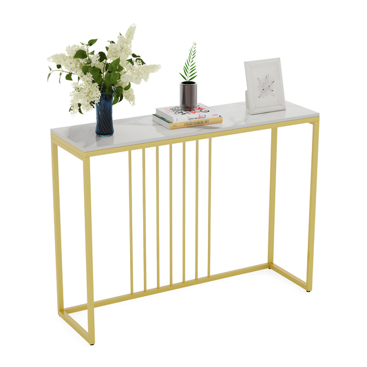 Modern Gold Accent Table Narrow Hallway Console