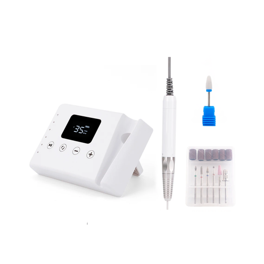 Portable 2 in 1 Electric Nail Drill 85W White