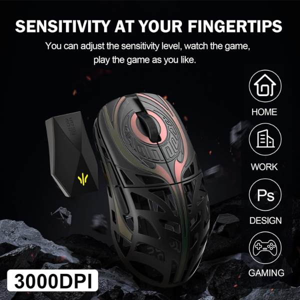Ultra-Light 45g Wireless Gaming Mouse PAW3950HS 8K Polling