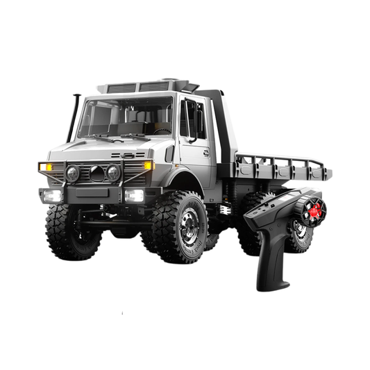 Heavy Duty 6 Wheel RC Climbing Truck LED Lights Silver